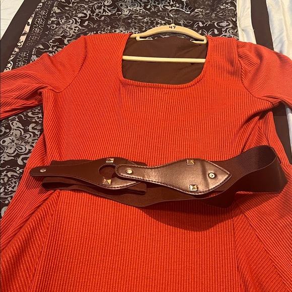 Signature by Robbie Bee Red Asymmetrical Dress - Picture 10 of 14